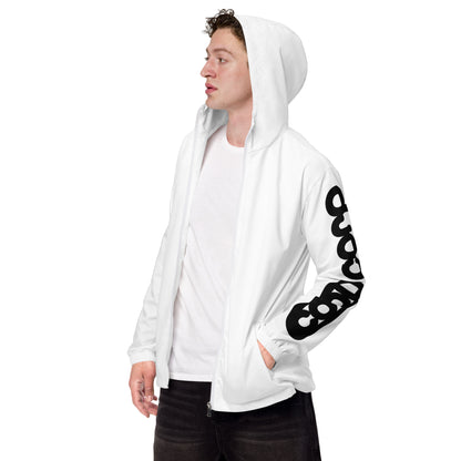 White techno windbreaker