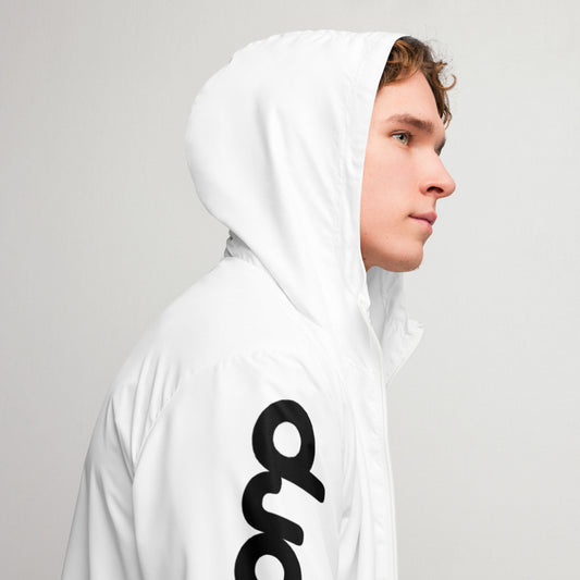 White techno windbreaker