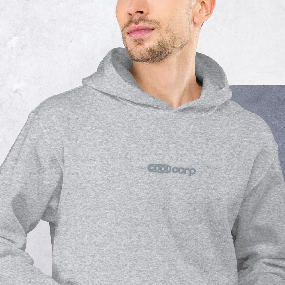 Grey Embroidery Hoodie